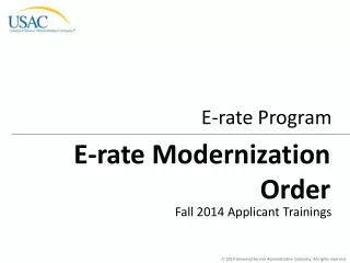 E-rate Modernization Order