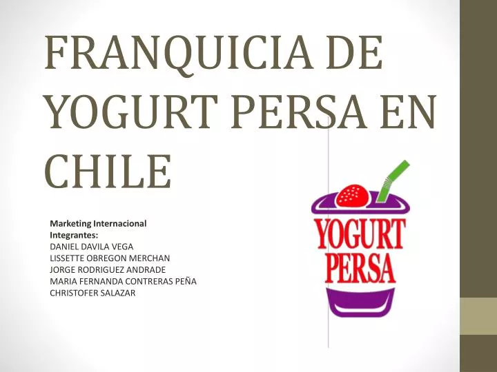 franquicia de yogurt persa en chile