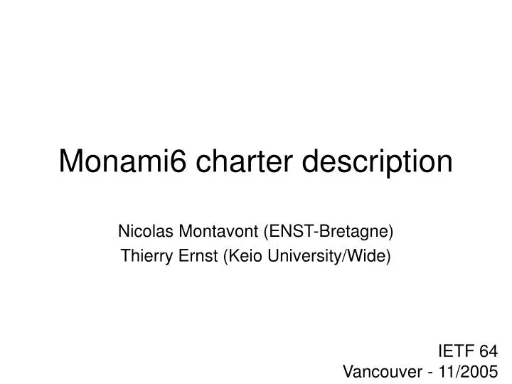 monami6 charter description