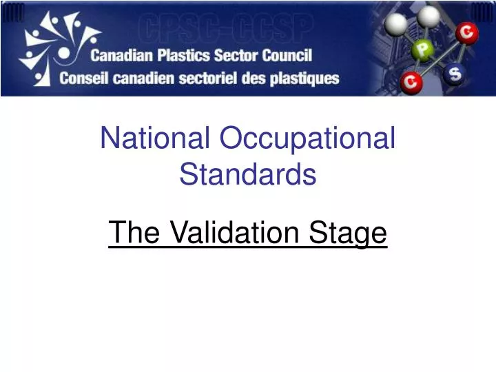 national occupational standards