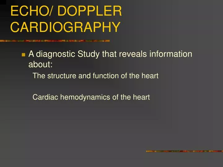 echo doppler cardiography