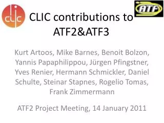 CLIC contributions to ATF2&amp;ATF3