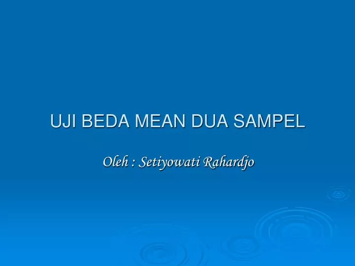 uji beda mean dua sampel