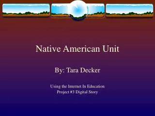 Native American Unit