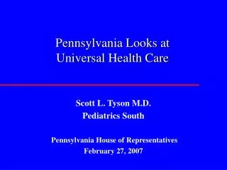 Pennsylvania Looks at Universal Health Care