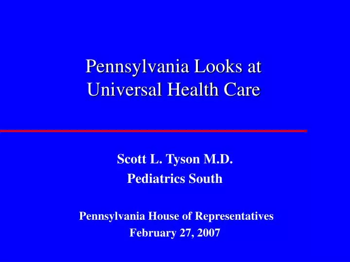 pennsylvania looks at universal health care