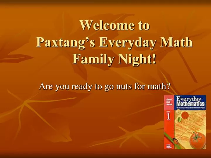 welcome to paxtang s everyday math family night