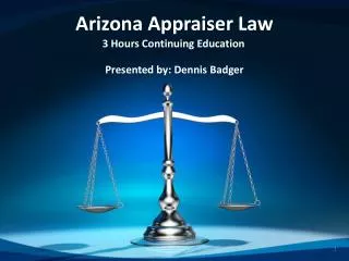 Arizona Appraiser Law