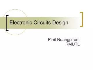 electronic circuits design