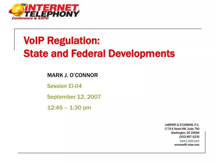 voip regulation state and federal developments
