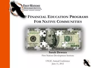 Financial Education Programs For Native Communities Sarah Dewees