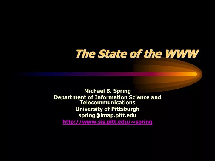 the state of the www