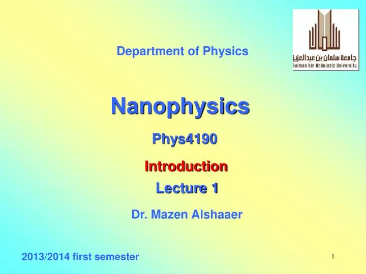 nanophysics