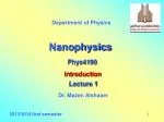 Nanophysics - slide 1