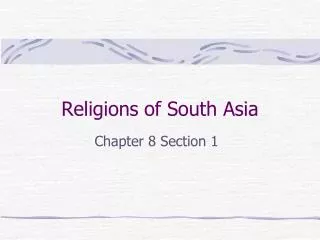 Religions of South Asia