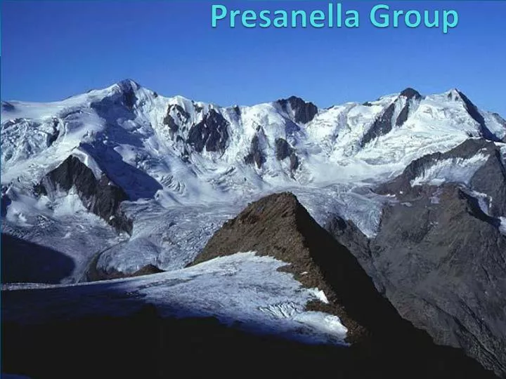 the glaciers of the adamello presanella group