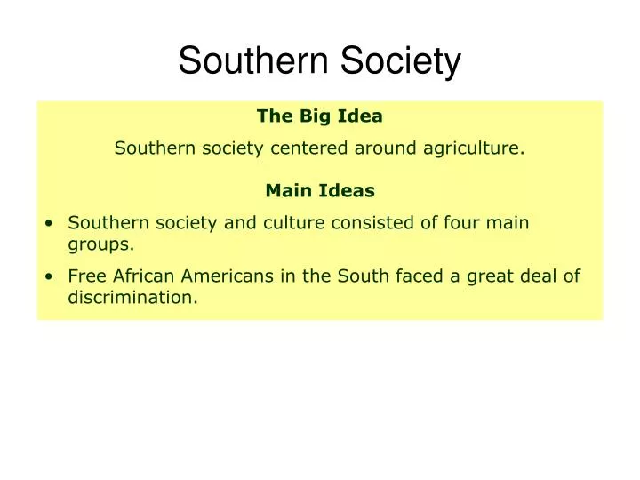 southern society