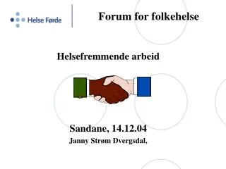 forum for folkehelse
