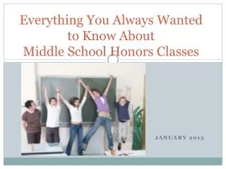 Everything You Always Wanted to Know About Middle School Honors Classes