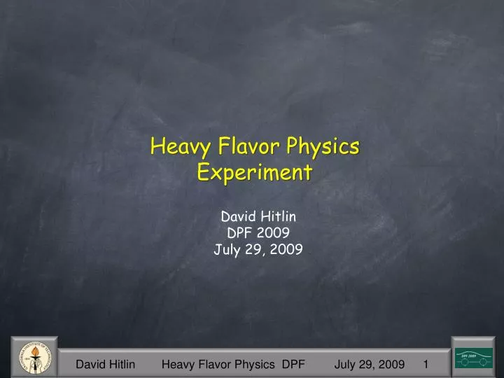 heavy flavor physics experiment