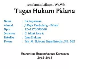 assalamualaikum wr wb