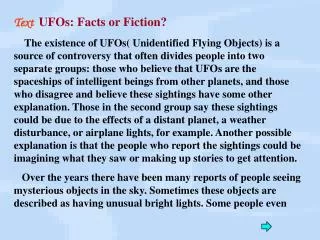 Text UFOs: Facts or Fiction?