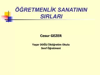 retmenl k sanatinin sirlari