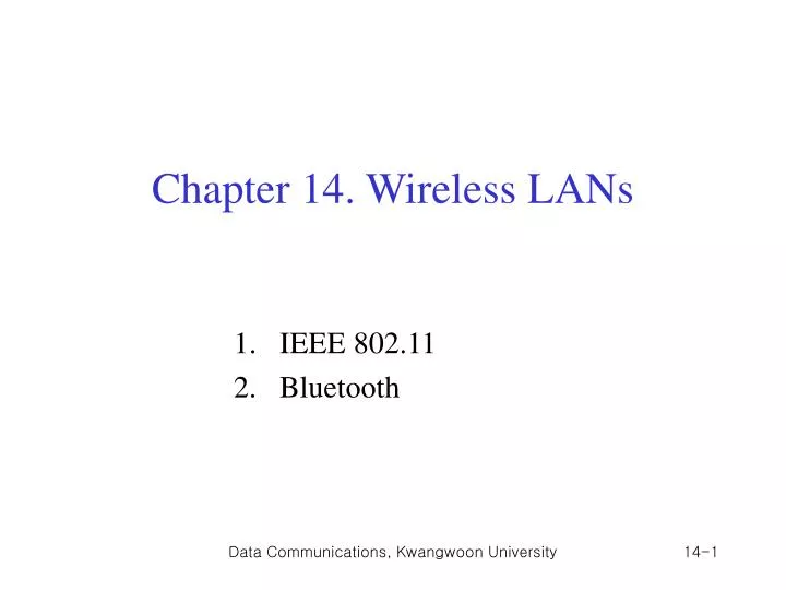 chapter 14 wireless lans