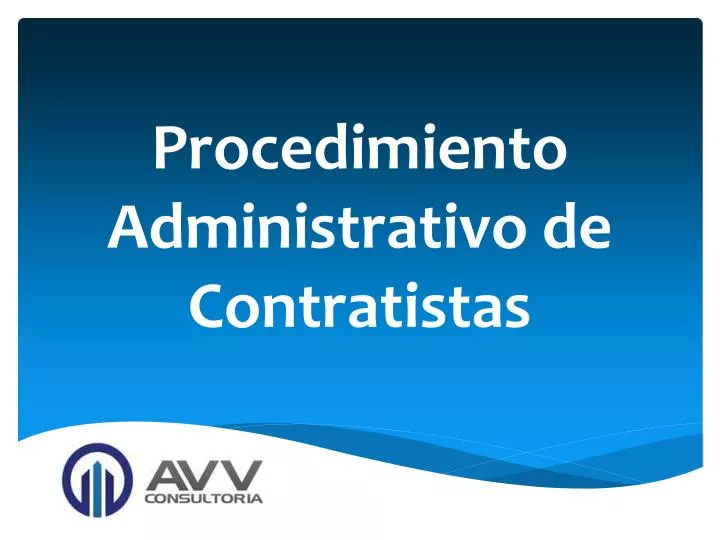 procedimiento administrativo de contratistas