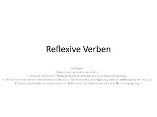 reflexive verben