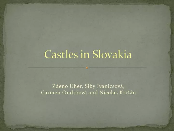 castles in slovakia
