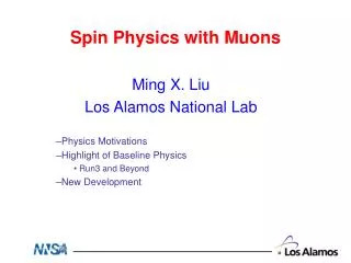 Spin Physics with Muons