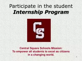 Participate in the student Internship Program