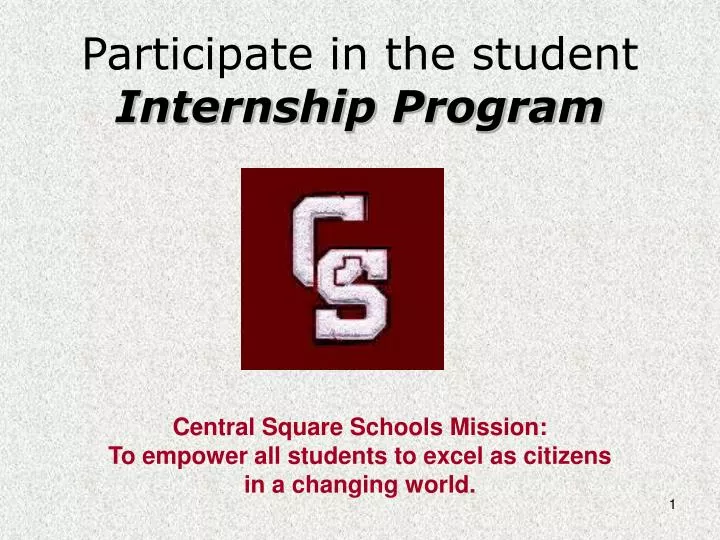 participate in the student internship program