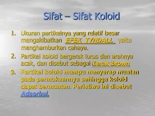 sifat sifat koloid