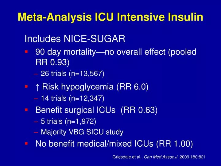 meta analysis icu intensive insulin