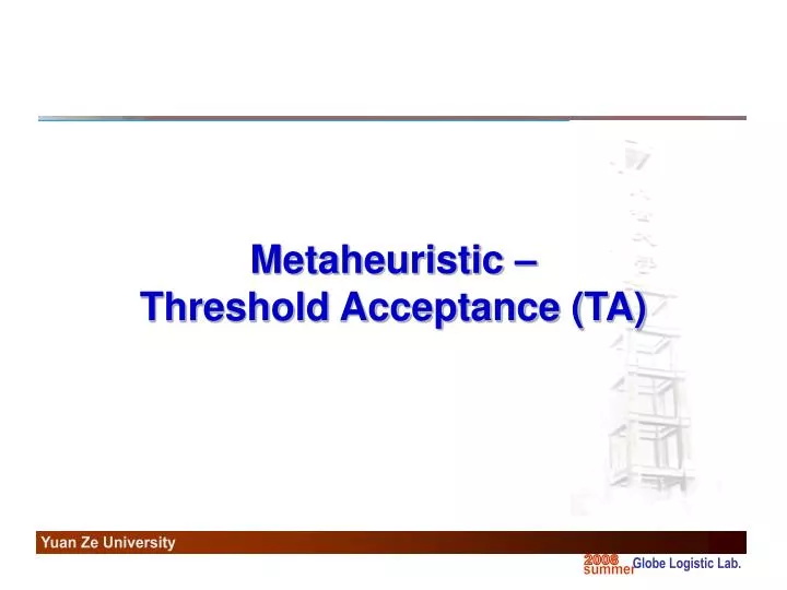 metaheuristic threshold acceptance ta