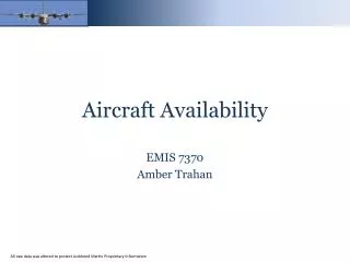 Aircraft Availability