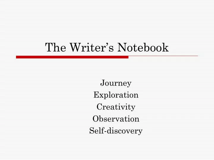 the writer s notebook