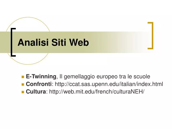 analisi siti web