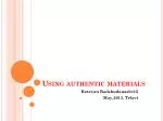 Using authentic materials - slide 1