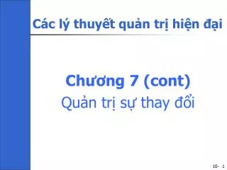 c c l thuy t qu n tr hi n i