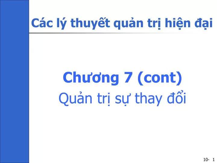 c c l thuy t qu n tr hi n i