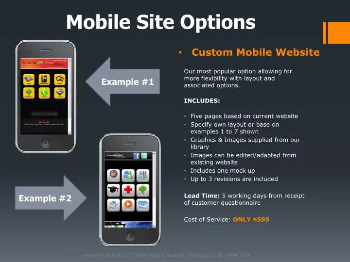 mobile site options