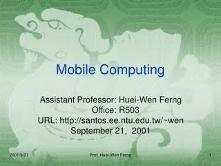 Mobile Computing