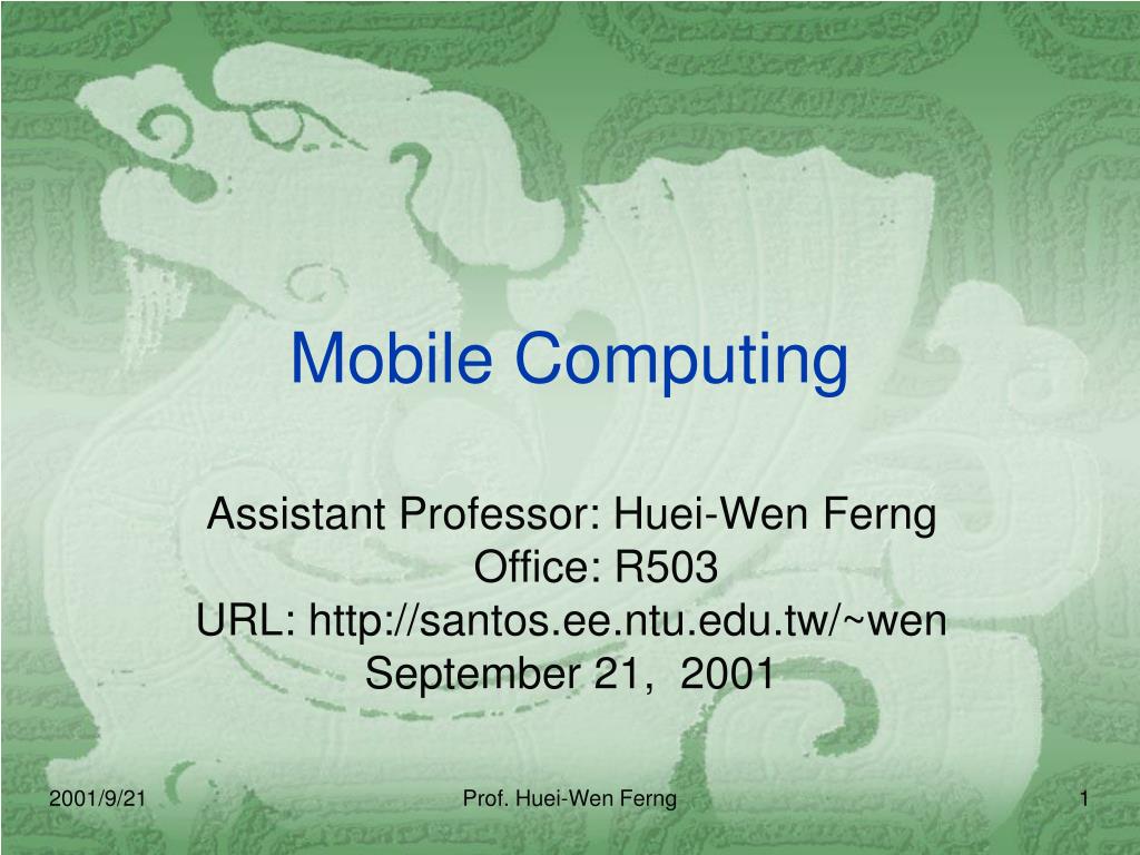 Mobile Computing - slide 1