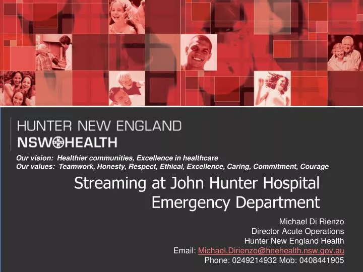 streaming at john hunter hospital emergency department