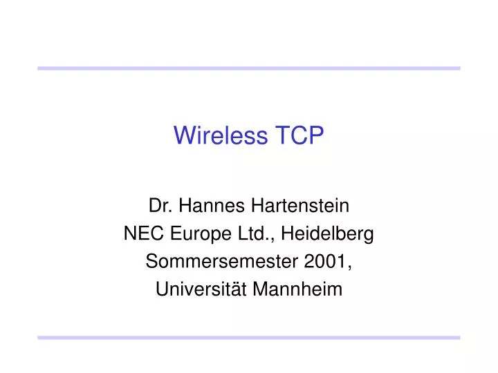 wireless tcp