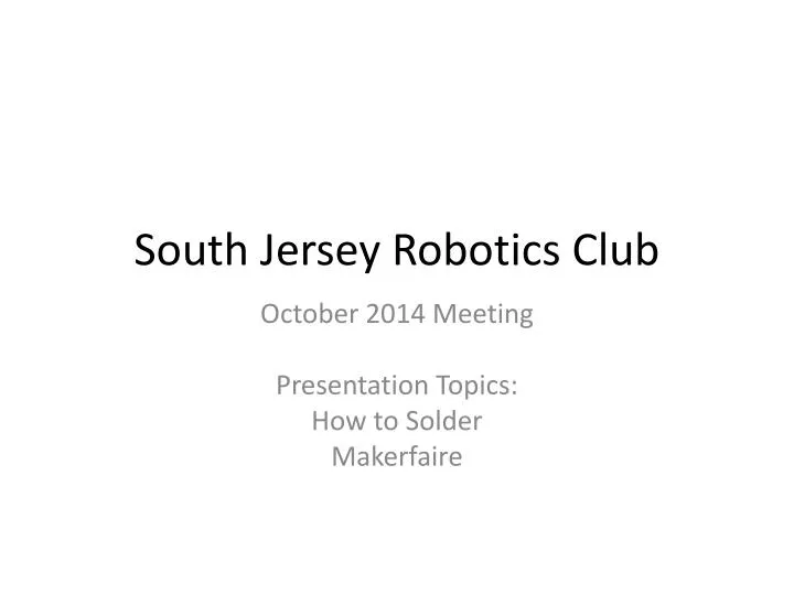 south jersey robotics club