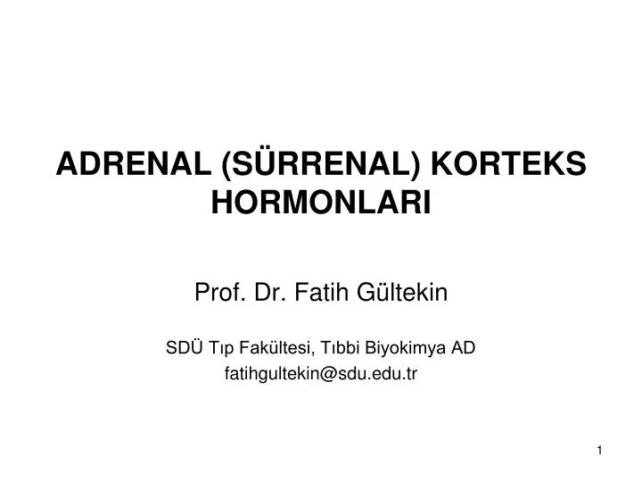 adrenal s rrenal korteks hormonlari